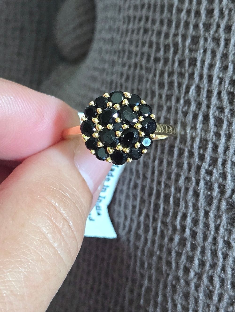 Shivam Black🖤 Spinel Floral🌸 Cluster Ring💍 - NWT